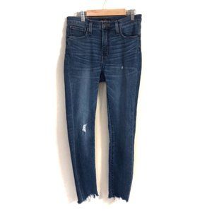 J. Crew | Distressed Chewed Hem Blue Jean 26